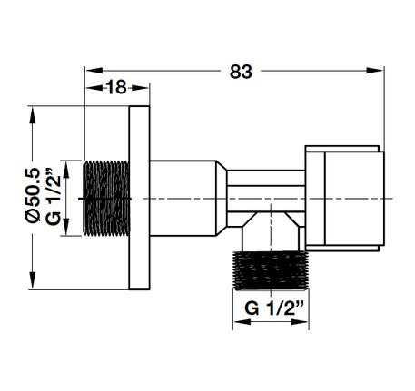 Van khóa nước đơn Hafele 495.61.250